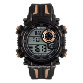 REEBOK RV-WRR-G9-PSPB-WS Black Rosegold Rubber Strap