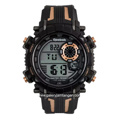REEBOK RV-WRR-G9-PSPB-WS Black Rosegold Rubber Strap