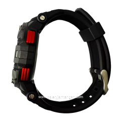 REEBOK RV-CRO-G9-PBPB-WR Black List Red Rubber Strap