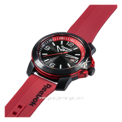 REEBOK RV-TR3-G3-PBIR-BR Black Red Rubber Strap