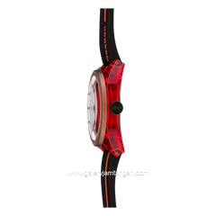 REEBOK RV-WAL-G3-PRIB-BR Black Red Rubber Strap