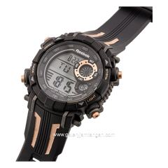 REEBOK RV-WRR-G9-PSPB-WS Black Rosegold Rubber Strap