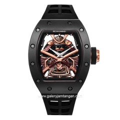 REGAN HARNEY RH22-11 HATAMOTO Black Automatic Rubber Strap