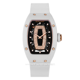 REGAN HARNEY RH32-11 THE YANG White Rubber Strap