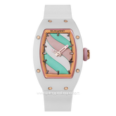 REGAN HARNEY RH32-13 BON BON White Automatic Rubber Strap