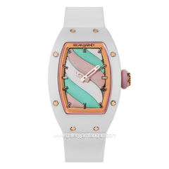 REGAN HARNEY RH32-13 BON BON White Automatic Rubber Strap