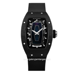 REGAN HARNEY RH33-11 NEBULA Black Automatic Rubber Strap