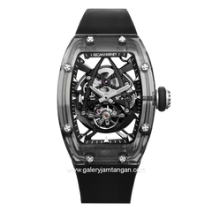 REGAN HARNEY RH36-12 NOIR Black Automatic Rubber Strap