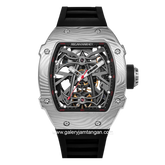 REGAN HARNEY RH51-11 COSMO Black Silver Automatic Rubber Strap