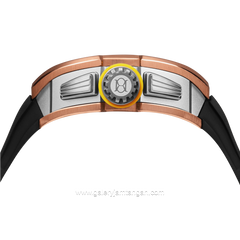 REGAN HARNEY RH64-41 CORVO Black Rosegold Rubber Strap