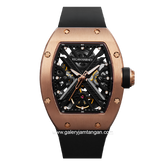 REGAN HARNEY RH84-11 GENESIS Black Rosegold Automatic Rubber Strap