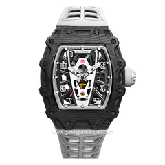 REGAN HARNEY RH93-12 PHANTOM Black Silver Automatic Rubber Strap