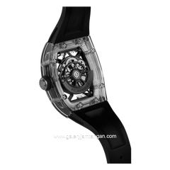 REGAN HARNEY RH36-12 NOIR Black Automatic Rubber Strap