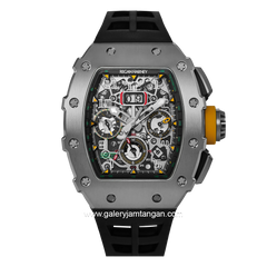 REGAN HARNEY RH41-21 MONTE CARLO Black Automatic Rubber Strap