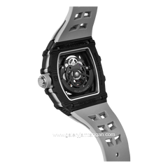 REGAN HARNEY RH93-12 PHANTOM Black Silver Automatic Rubber Strap