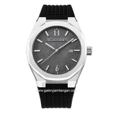 REGAN HARNEY REGAL SPORT RH001-04 Black Meteorite Silver Rubber Strap