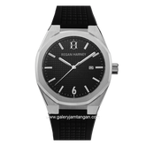 REGAN HARNEY RH001-01 REGAL SPORT Black Silver Rubber Strap