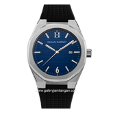REGAN HARNEY RH001-02 REGAL SPORT Black Dial Blue Rubber Strap
