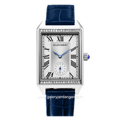 REGAN HARNEY VOGUE RH003-01 Blue Dial White Leather Strap