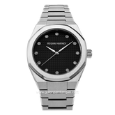 REGAN HARNEY MOISSANITE REGAL RH010-01 Silver Dial Black Stainless Steel