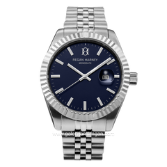 REGAN HARNEY RH012-02 MONODATE Silver Dial Blue Stainless Steel