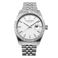 REGAN HARNEY RH012-01 MONODATE Silver Dial White Stainless Steel