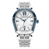 AIGNER ROVIGO AGW.246001 Silver Ring Blue Watch Swiss Made