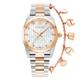 AIGNER SCAFATI AGW.237002 Women's Watch Silver Rosegold Swiss Made