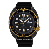 SEIKO PROSPEX Tutle SRPD46K1 Automatic Black Ring Gold Diver's Rubber Strap
