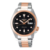 SEIKO 5 SPORT SRPE58K1 Silver Rosegold Dial Black Automatic Stainless Steel