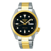SEIKO 5 SPORT SRPE60K1 Silver Gold Dial Black Automatic Stainless Steel