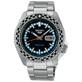 SEIKO 5 Sports SRPK67K1 5KX SKX Checker Flag Black Dial Stainless Steel Strap Special Edition