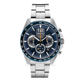 SEIKO Chronograph SSB345P1 Silver Dial Blue Stainless Steel