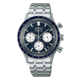 SEIKO SSB477P1 Chronograph Silver Dial Blue Stainless Steel