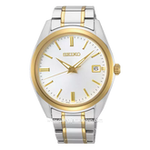 SEIKO SUR312P1 Silver Gold Dial White Stainless Steel
