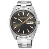 SEIKO SUR343P1 Men Dark Grey Sunray Dial Stainless Steel Strap