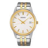 SEIKO SUR402P1 Silver Gold Dial White Stainless Steel