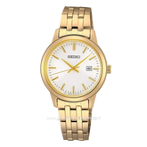 SEIKO SUR412P1 Gold Dial White Stainless Steel