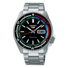 SEIKO 5 Sports SRPK13K1 SKX Sports Style Regatta Dial Black Stainless Steel Strap Special Edition