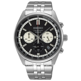 SEIKO SSB429P1 Chronograph Dial Black Stainless Steel Strap