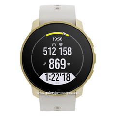 SUUNTO 9 PEAK PRO PEARL GOLD White Silicone Strap