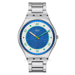 SWATCH SS07S143G Silver Dial Blue Stainless Steel