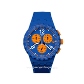 SWATCH SUSN419 Blue Orange Silicone Strap