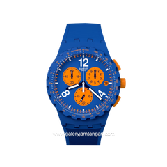 SWATCH SUSN419 Blue Orange Silicone Strap
