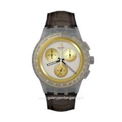 SWATCH SUSM100 Brown Leather Strap