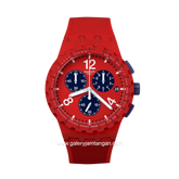 SWATCH SUSR407 Red Multifunction Silicone Strap