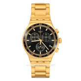 SWATCH YVG418G Gold Dial Black Stainless Steel