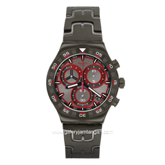 SWATCH YVM406G Gun Metal Chronograph Swiss Made