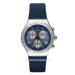 SWATCH YVS475 Blue Silver Chronograph Swiss Made