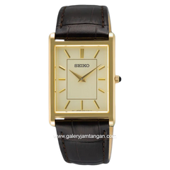 Seiko Classic SWR106P1 Tank Brown Leather Strap